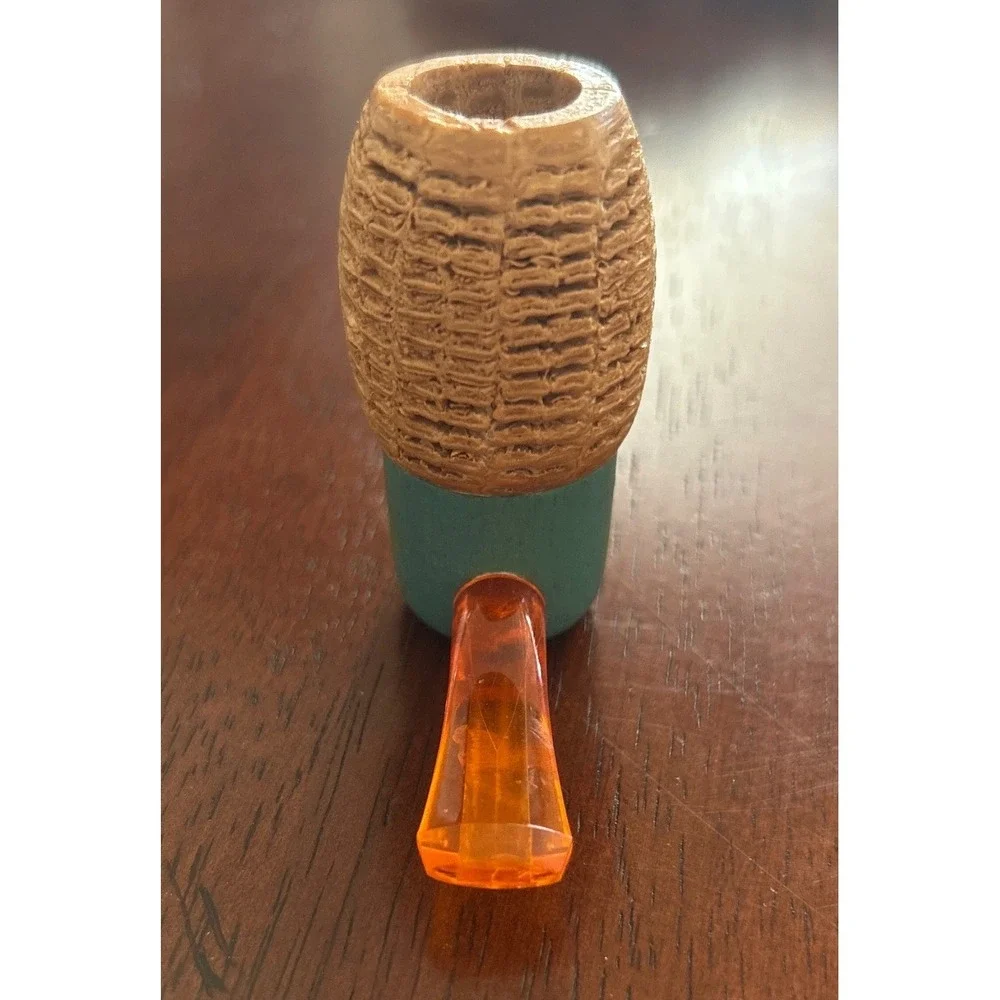 Kids‎ Vintage Toy Pipe Corn Cob Small Tan Aqua Good Costume Accessory